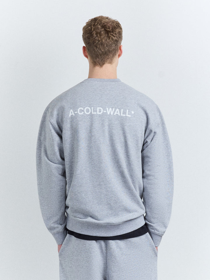 Burcham Logo Crew Grey Marl