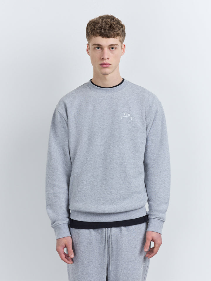 Burcham Logo Crew Grey Marl