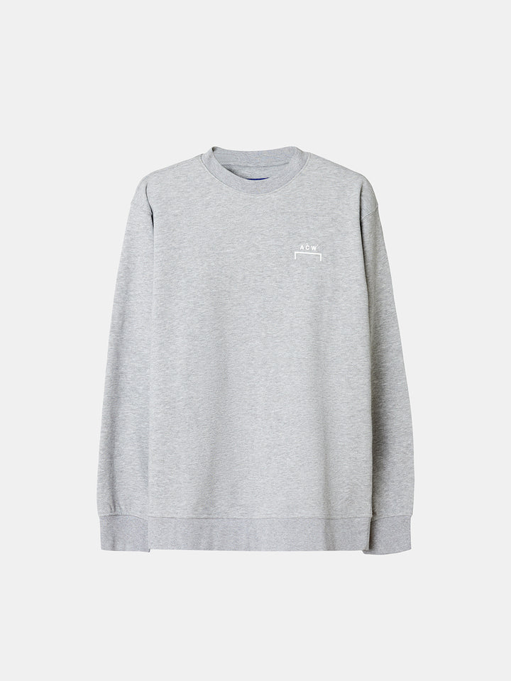 Burcham Logo Crew Grey Marl