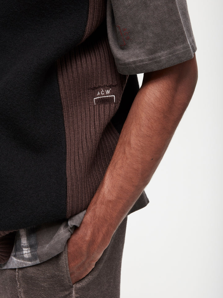 Contrast Knit Gilet