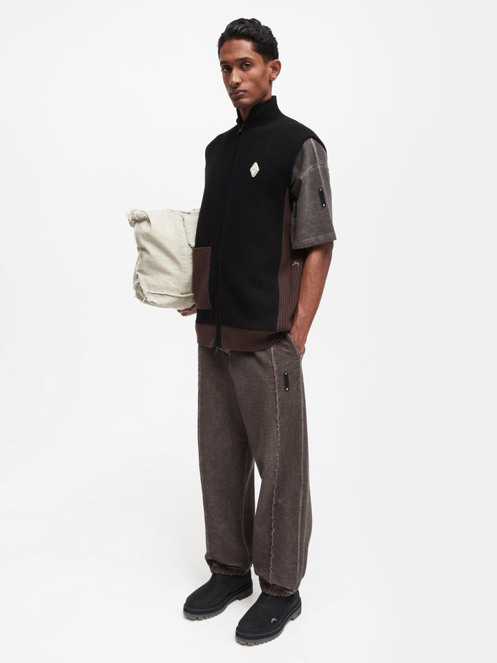 Contrast Knit Gilet