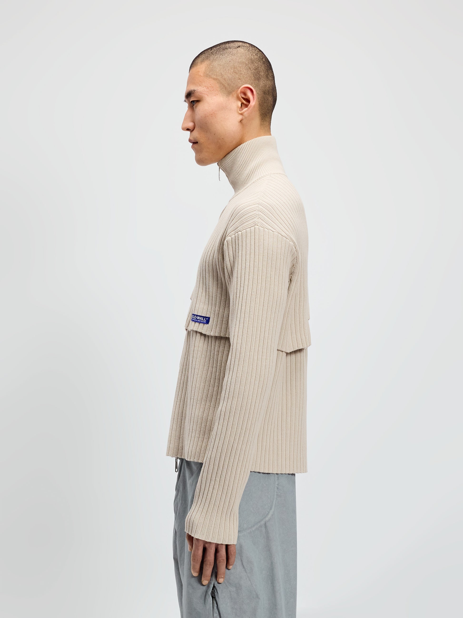 Panel Knit Bone