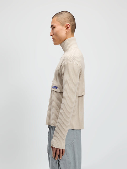 Panel Knit Bone