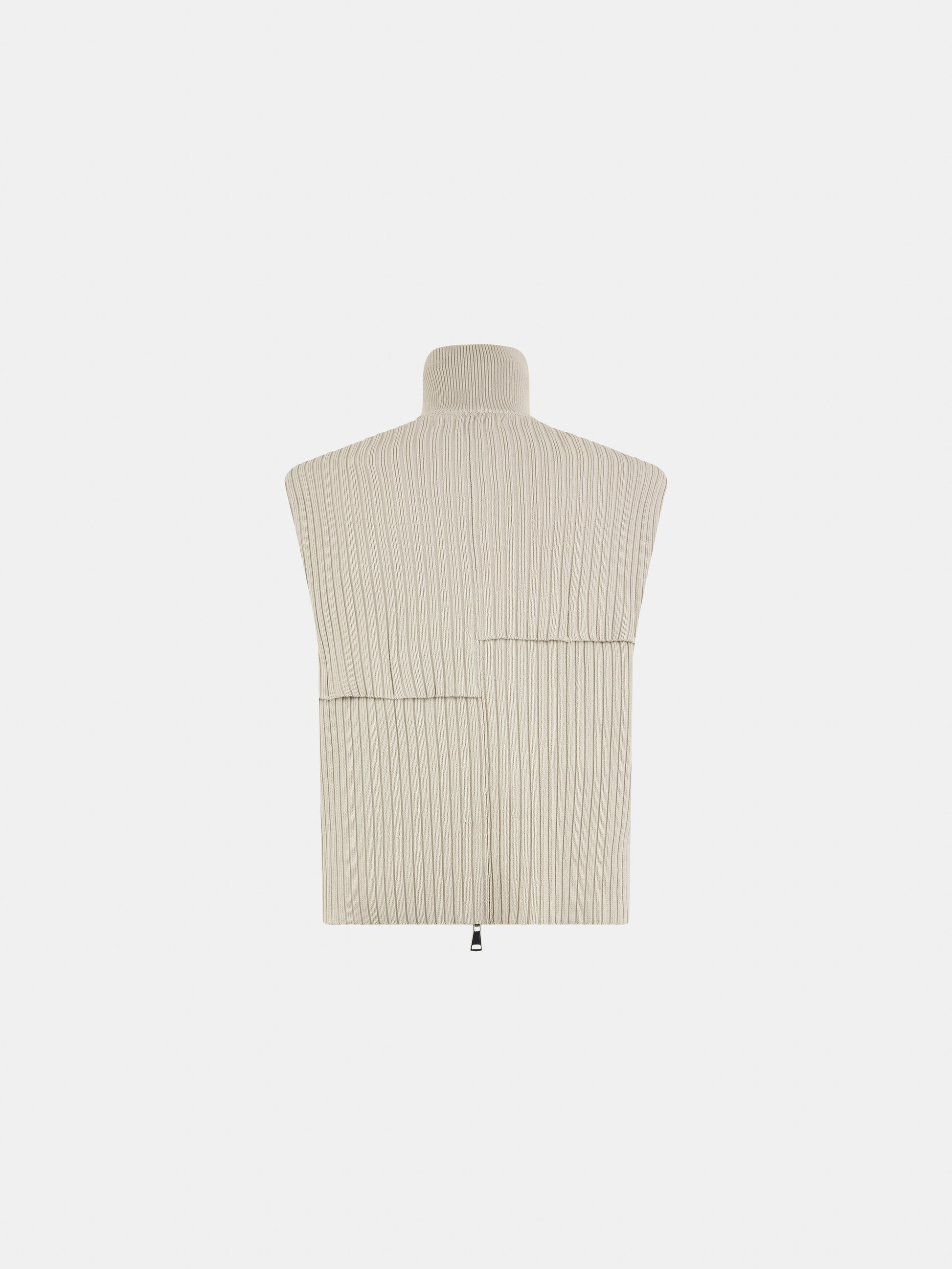 Panel Knit Vest Bone