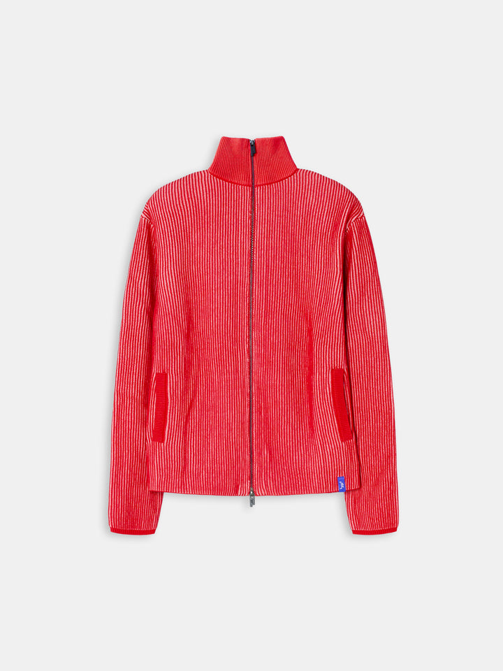 Whitby Full-Zip Knit Cardinal Red