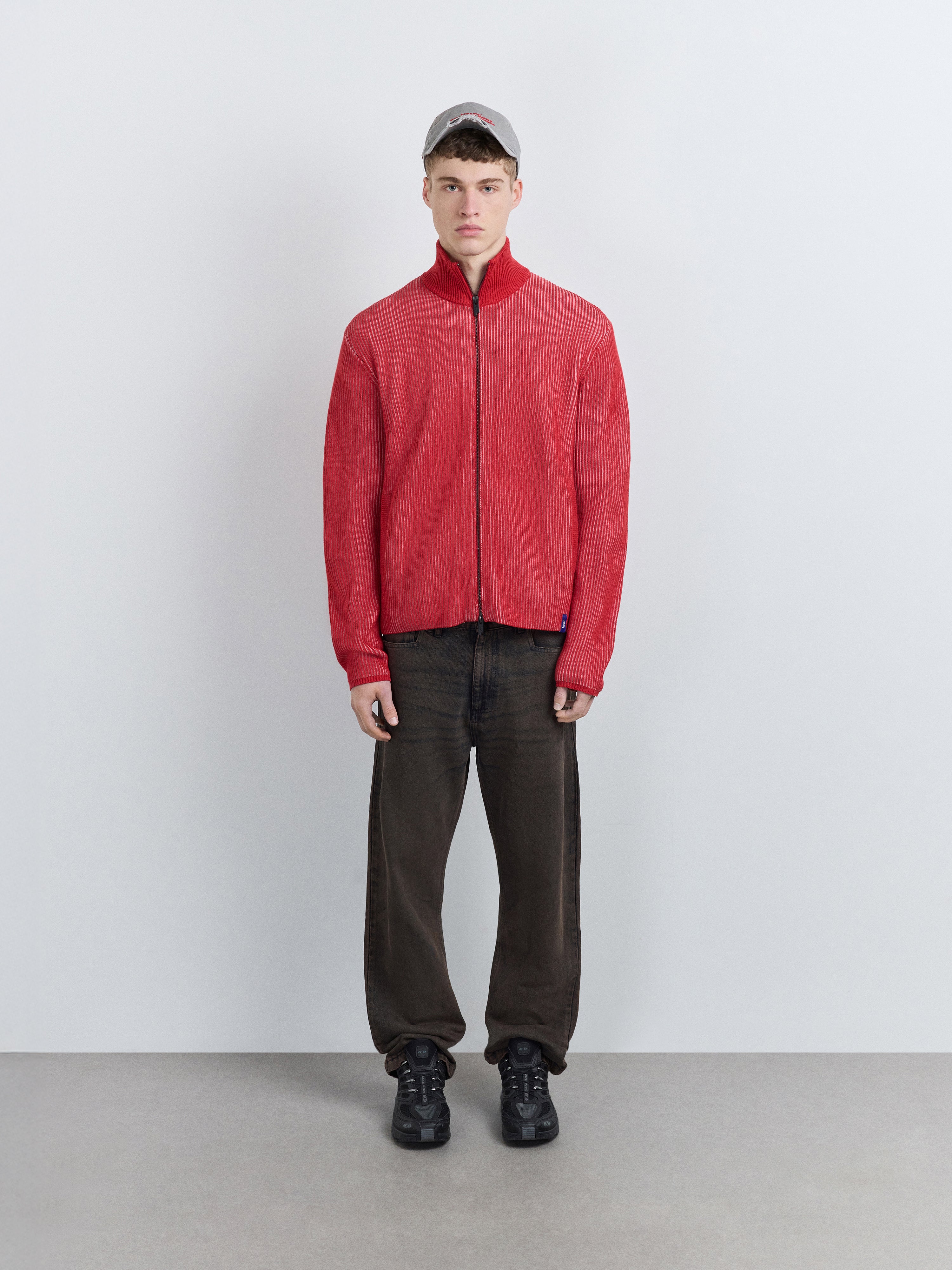Whitby Full-Zip Knit Cardinal Red – A-COLD-WALL*