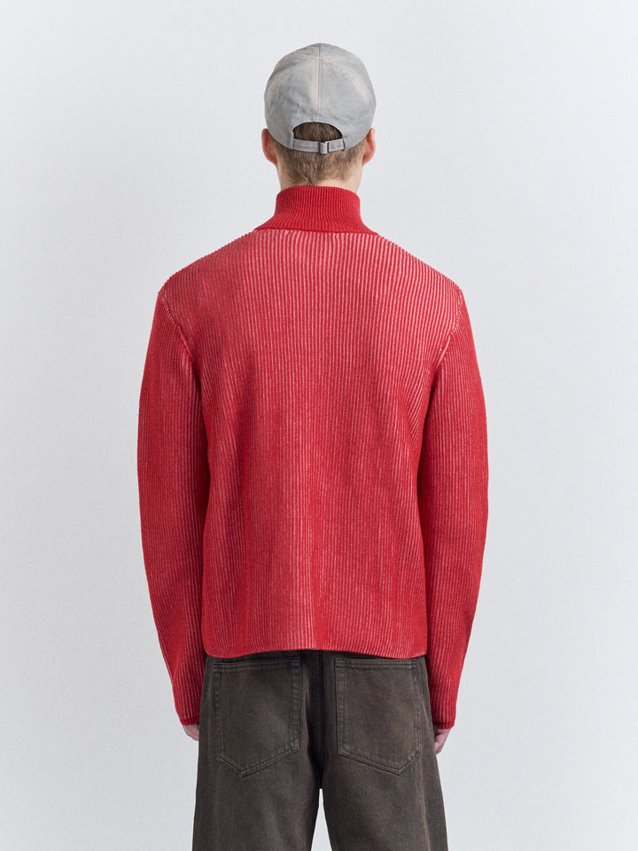 Whitby Full-Zip Knit Cardinal Red
