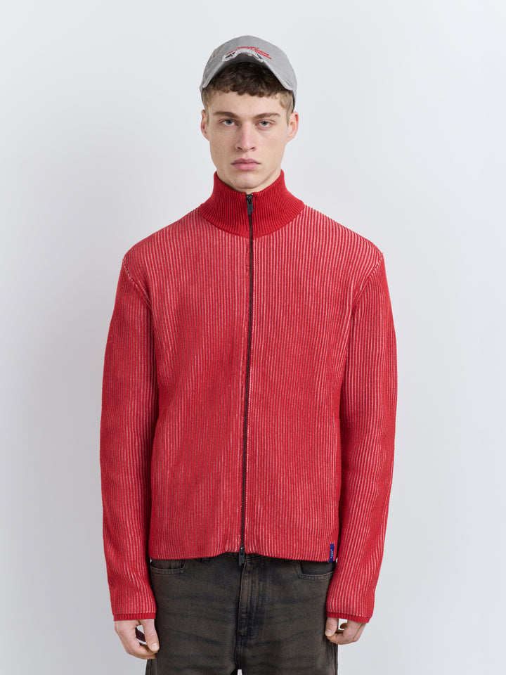 Whitby Full-Zip Knit Cardinal Red