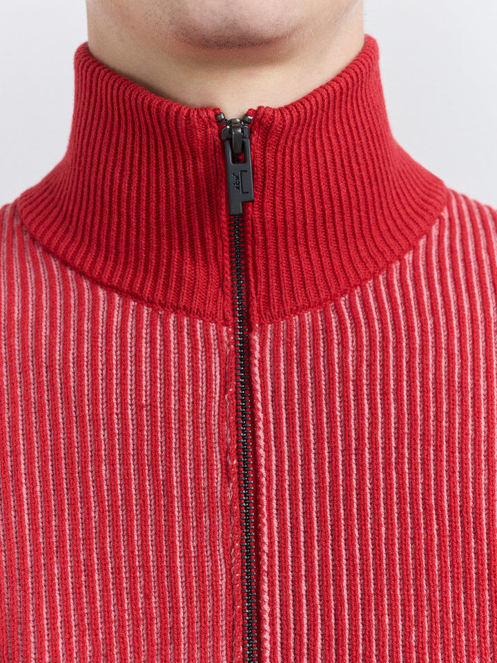 Whitby Full-Zip Knit Cardinal Red