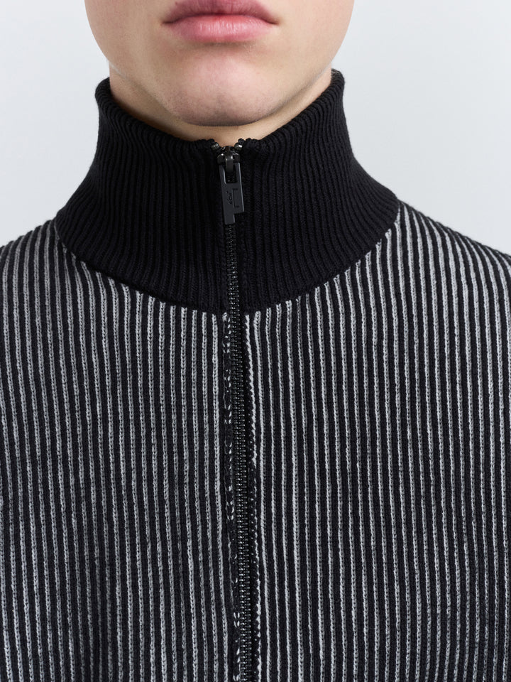 Whitby Full-Zip Knit Onyx