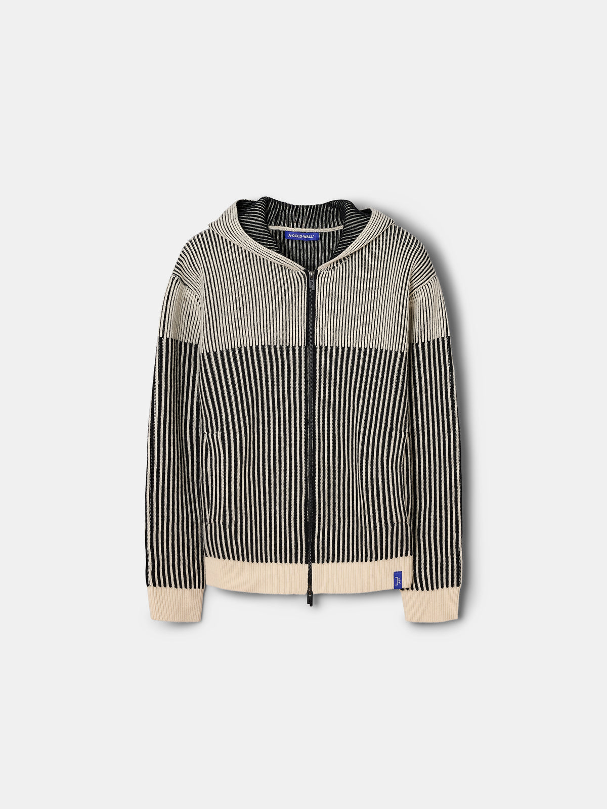 Prenton Zip Knit Hoodie Bone