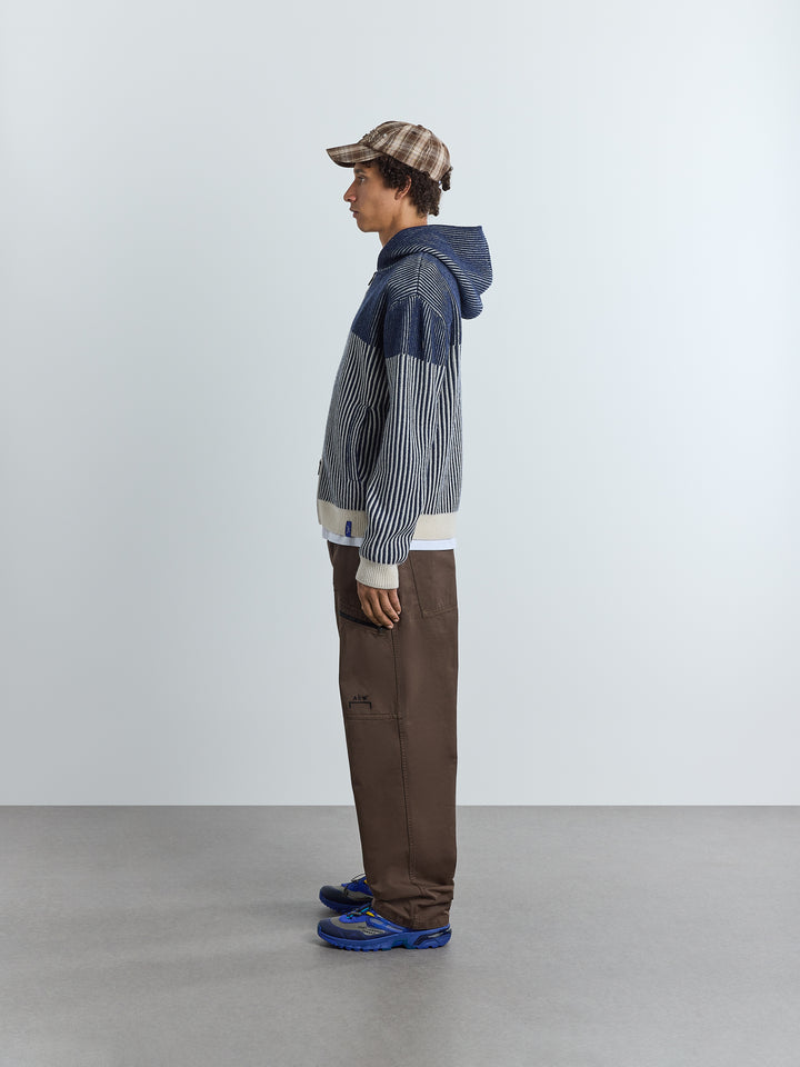 Prenton Zip Knit Hoodie Midnight