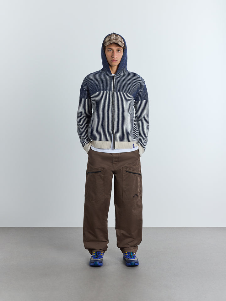 Prenton Zip Knit Hoodie Midnight