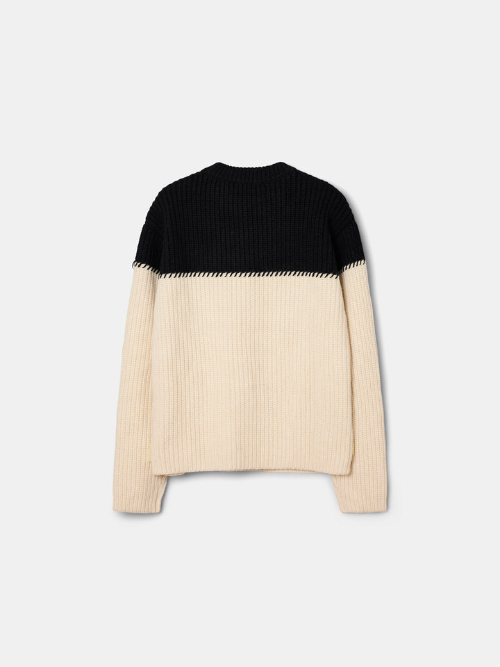Shay Ribbed Crewneck Bone