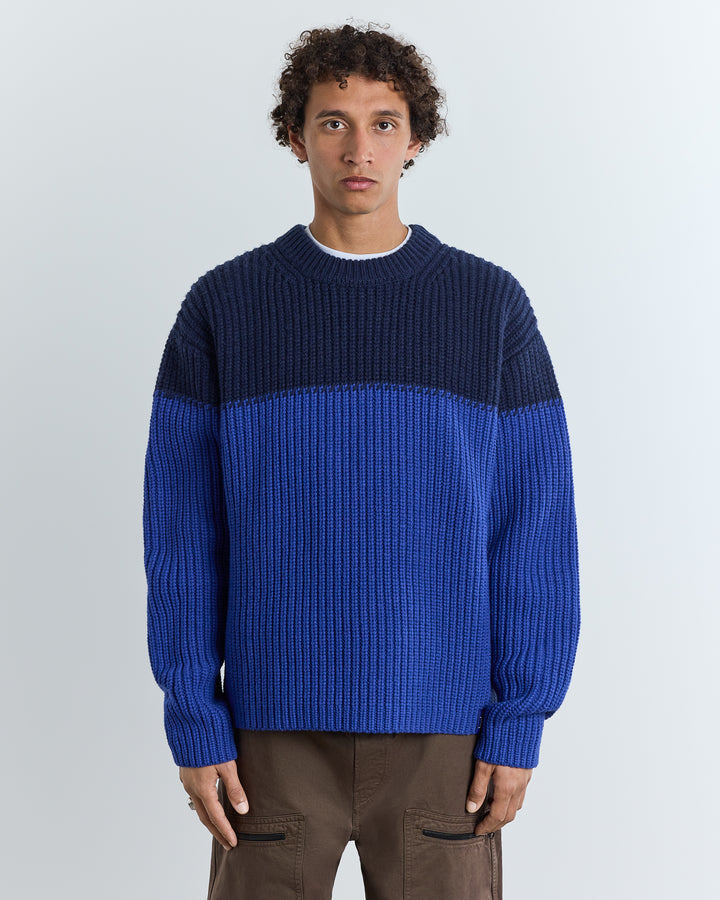 Shay Ribbed Crewneck Bluist