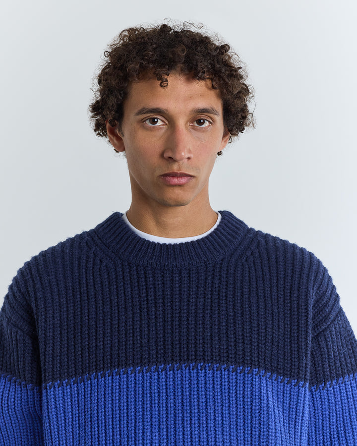 Shay Ribbed Crewneck Bluist