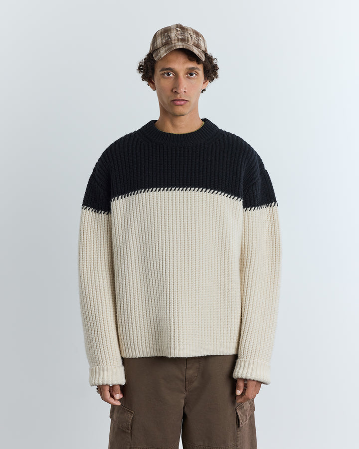 Shay Ribbed Crewneck Bone