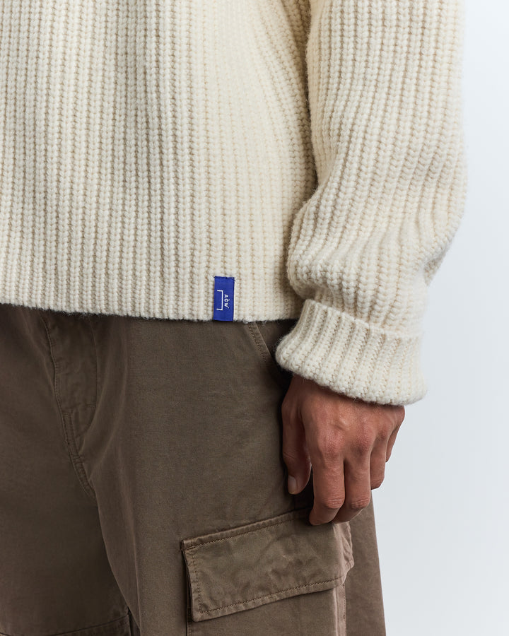 Shay Ribbed Crewneck Bone