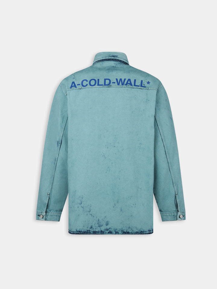 Bleached Overdyed Shirt Faded Teal