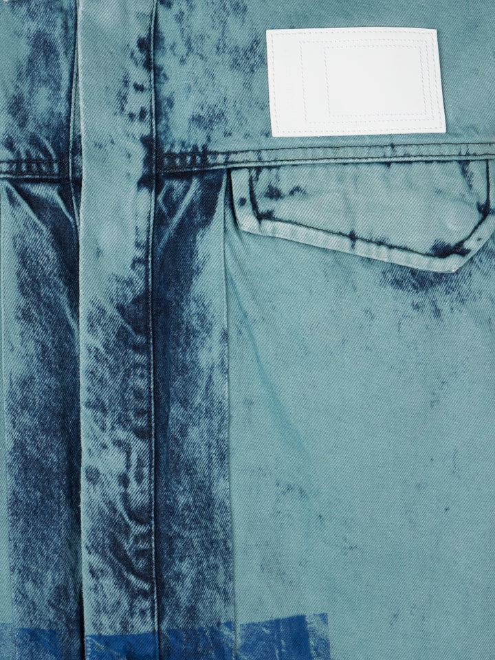 Bleached Overdyed Shirt Faded Teal