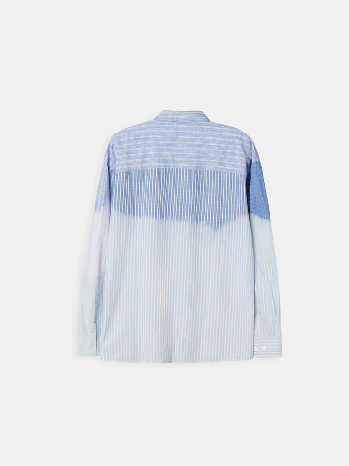 Fade Out Stripe Shirt Blue