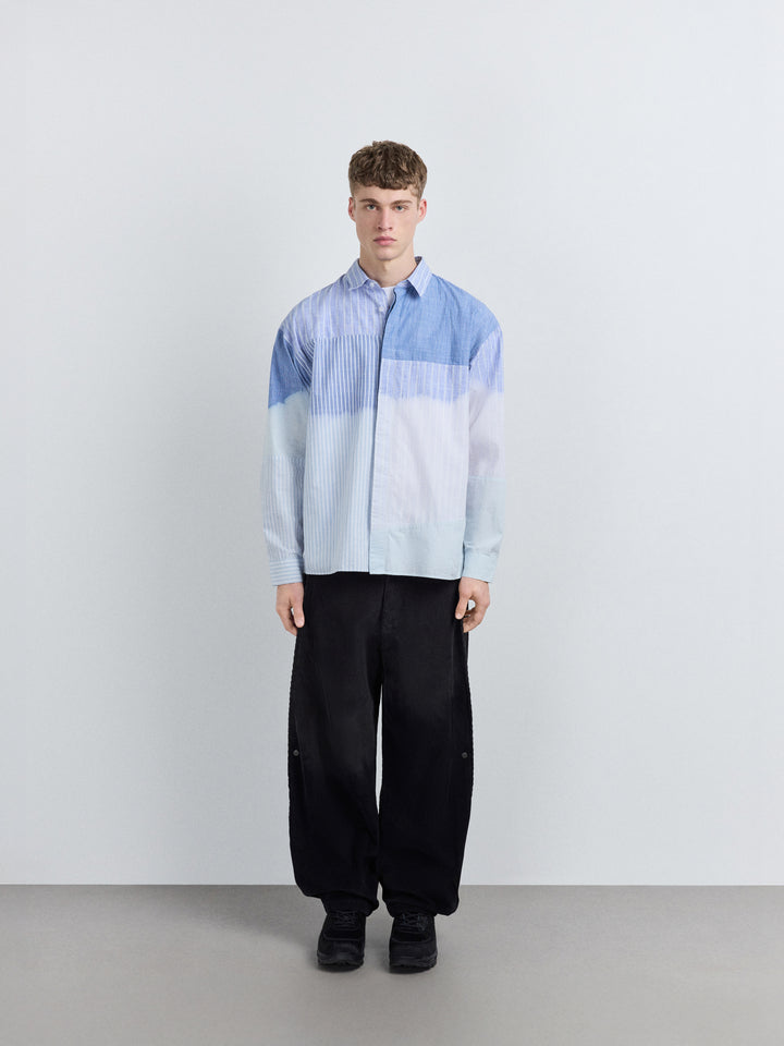 Fade Out Stripe Shirt Blue