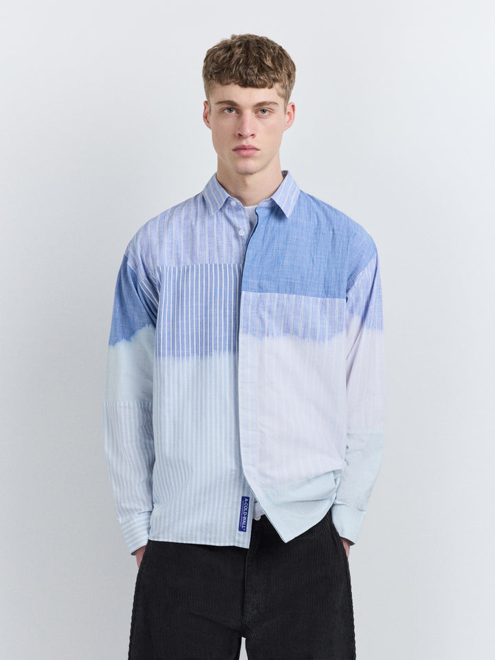 Fade Out Stripe Shirt Blue
