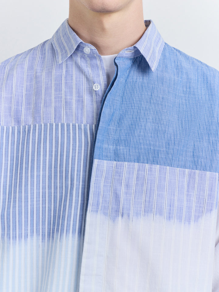 Fade Out Stripe Shirt Blue
