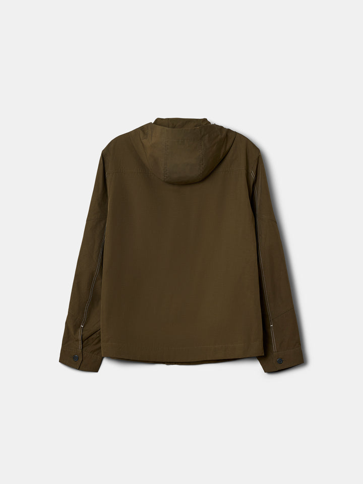Albany Hooded Overshirt Deep Olive