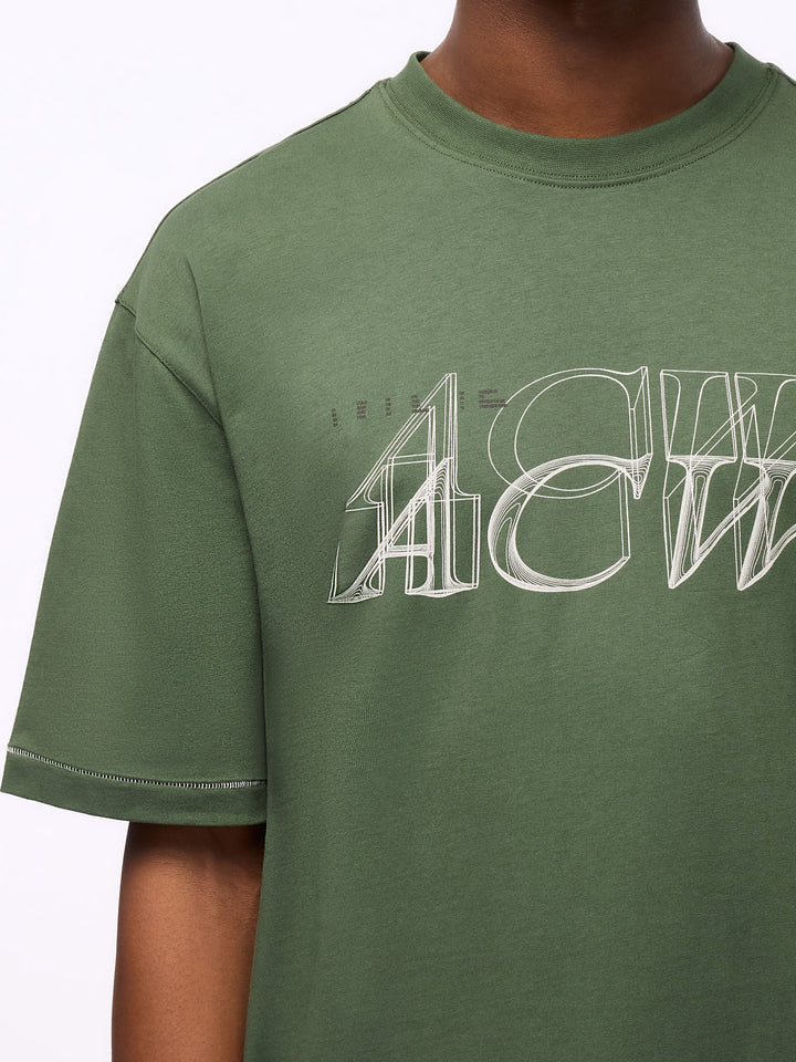 SERIF T-SHIRT MOSS