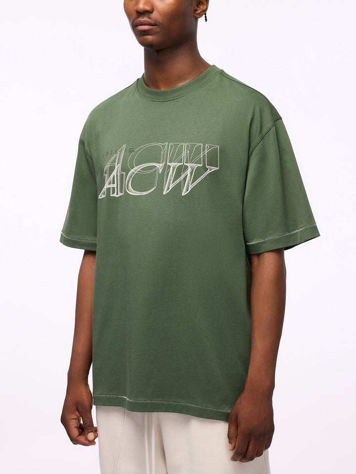 SERIF T-SHIRT MOSS