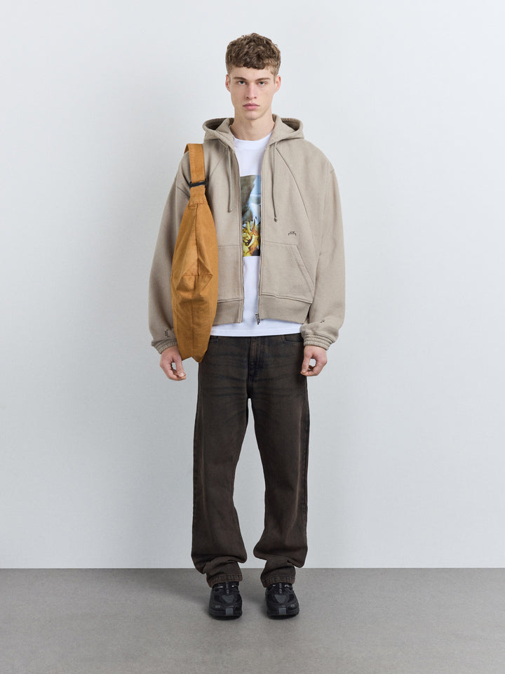 Millbank Zip Hoodie Taupe