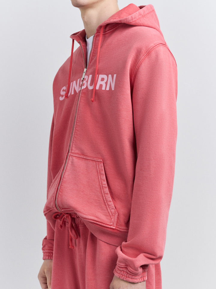 Sunburn Zip Hoodie Cardinal Red